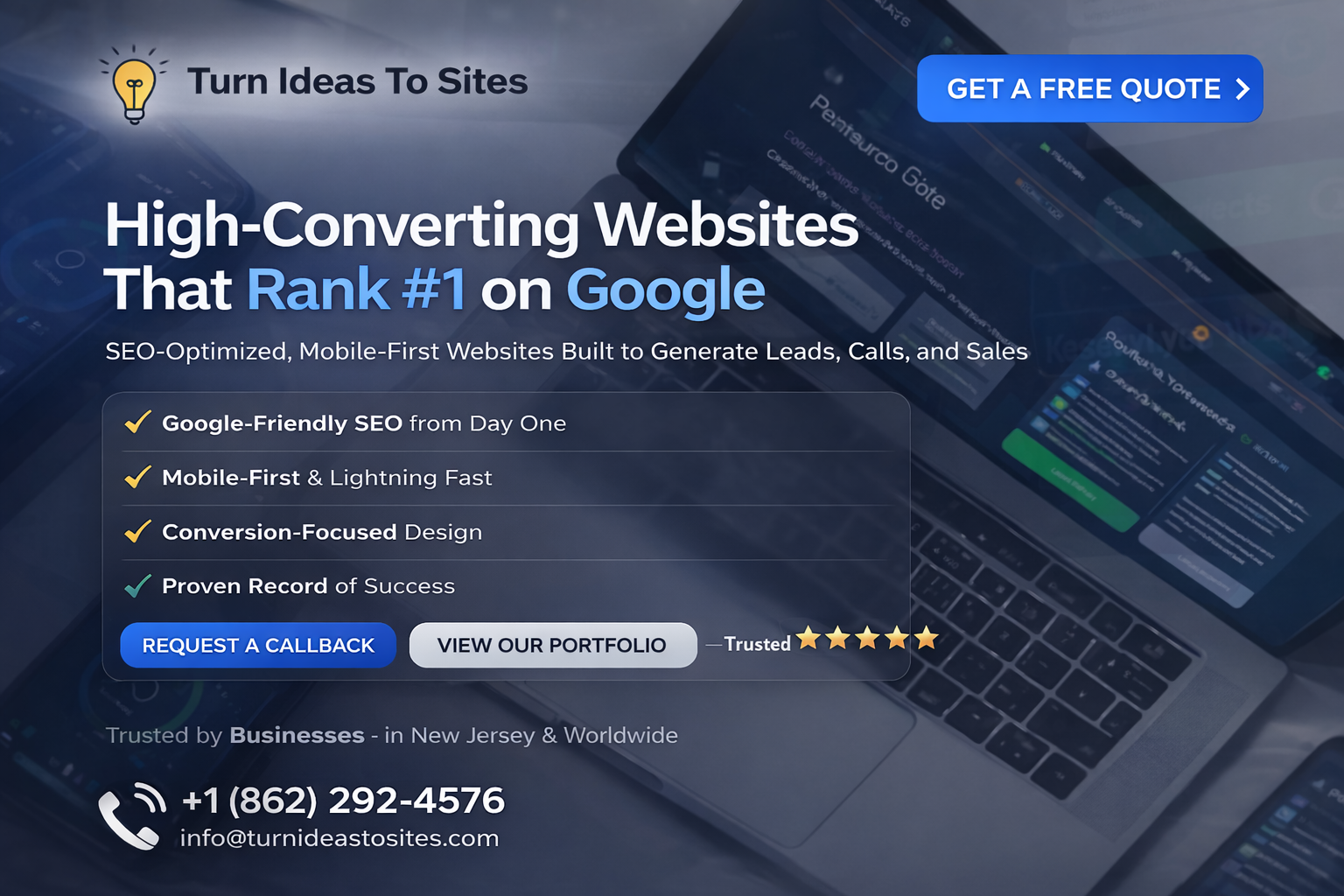 Modern web design for a Web seller
